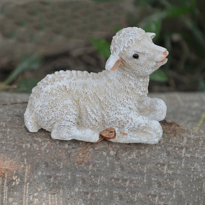 TATEELY 2 Pcs Sheep Panda Fairy Garden Kits Figurines for Miniatures Ornaments Fairies Gardens House Terrarium Kit Dollhouse Supplies DIY Outdoor Decorations Moss Micro Landscaping Decor - Image 2